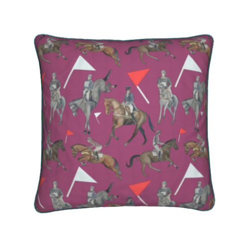 Eventing Thrills Cushion (Claret)